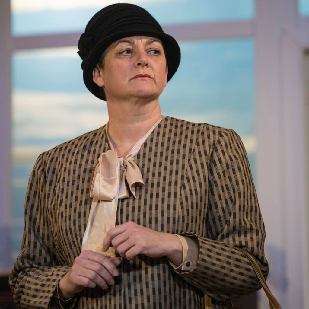 Sarah Howell playing Mrs Emily Brent